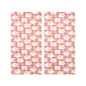 Fried Eggs Pattern Print Design 03 Gauze Curtain