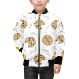 Sketch style cookie pattern Kids' Boys' Girls' Bomber Jacket