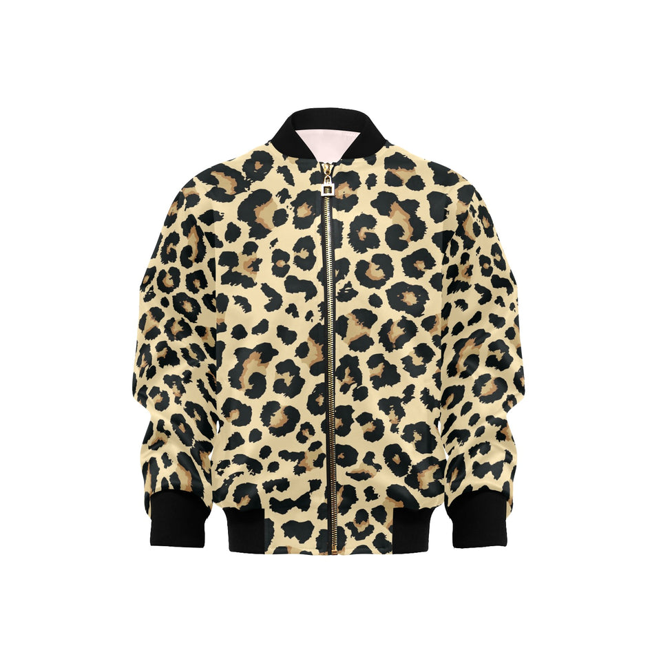Leopard print design pattern Kids' Boys' Girls' Bomber Jacket