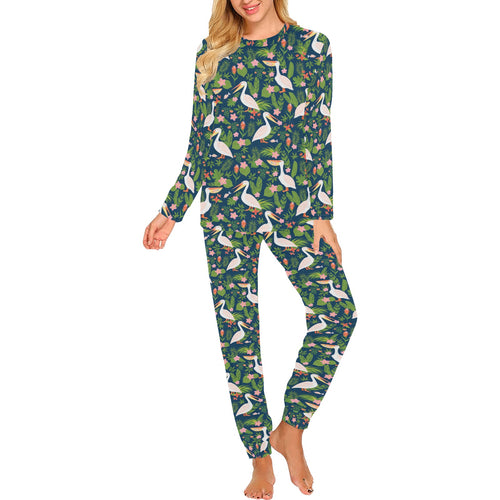Pelican Pattern Print Design 05 Women's All Over Print Pajama Set