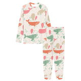 Cute whale pattern Women's All Over Print Pajama Set