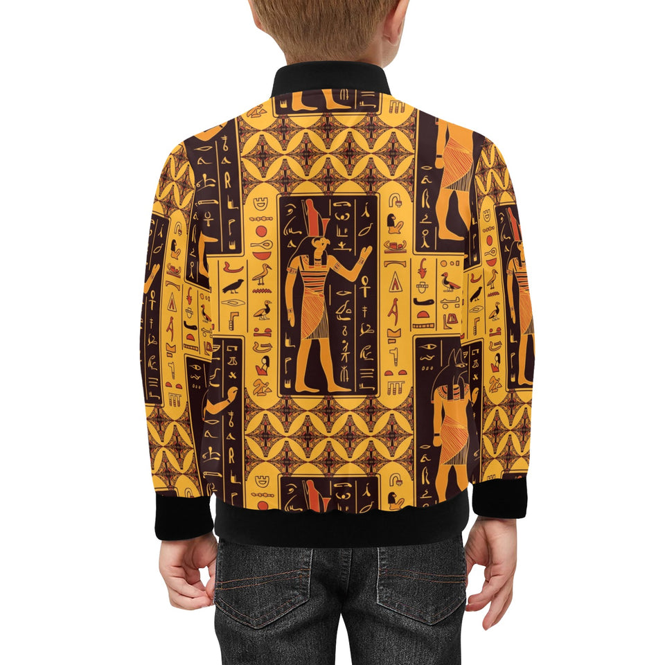 Egypt Hieroglyphics Pattern Print Design 05 Kids' Boys' Girls' Bomber Jacket