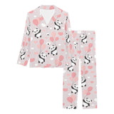Cute panda ballon heart pattern Women's Long Pajama Set