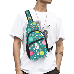 Snowman bird decorative elements christmas pattern All Over Print Chest Bag