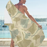 Ginkgo leaves design pattern Beach Towel