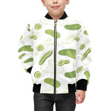 Cucumber sketch pattern Kids' Boys' Girls' Bomber Jacket