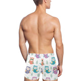 Cute owl pattern Men's Swimming Trunks