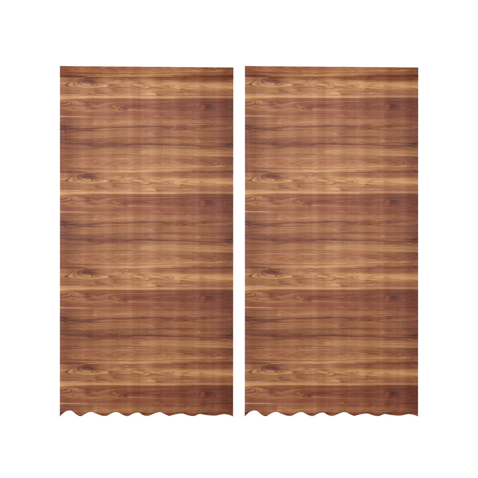 Wood Printed Pattern Print Design 04 Gauze Curtain