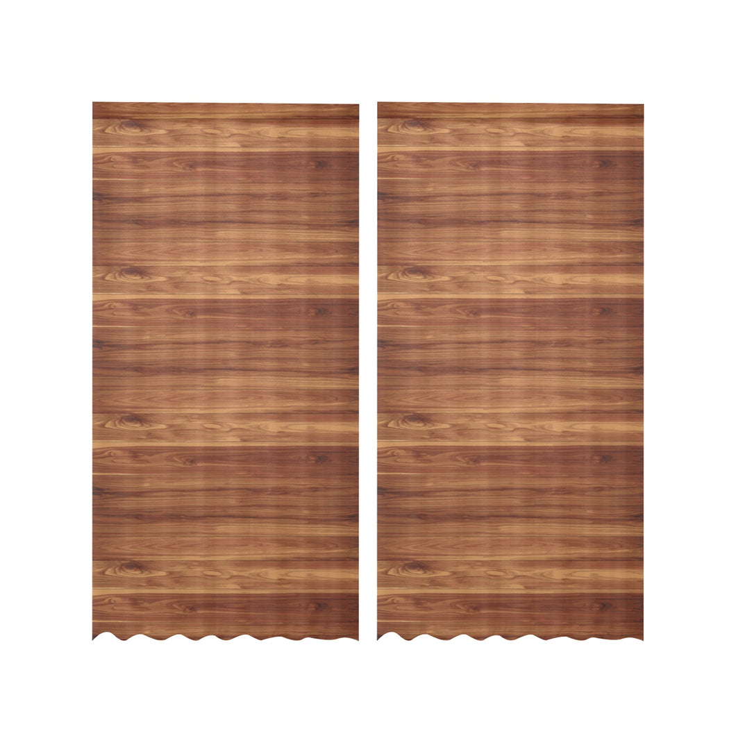 Wood Printed Pattern Print Design 04 Gauze Curtain