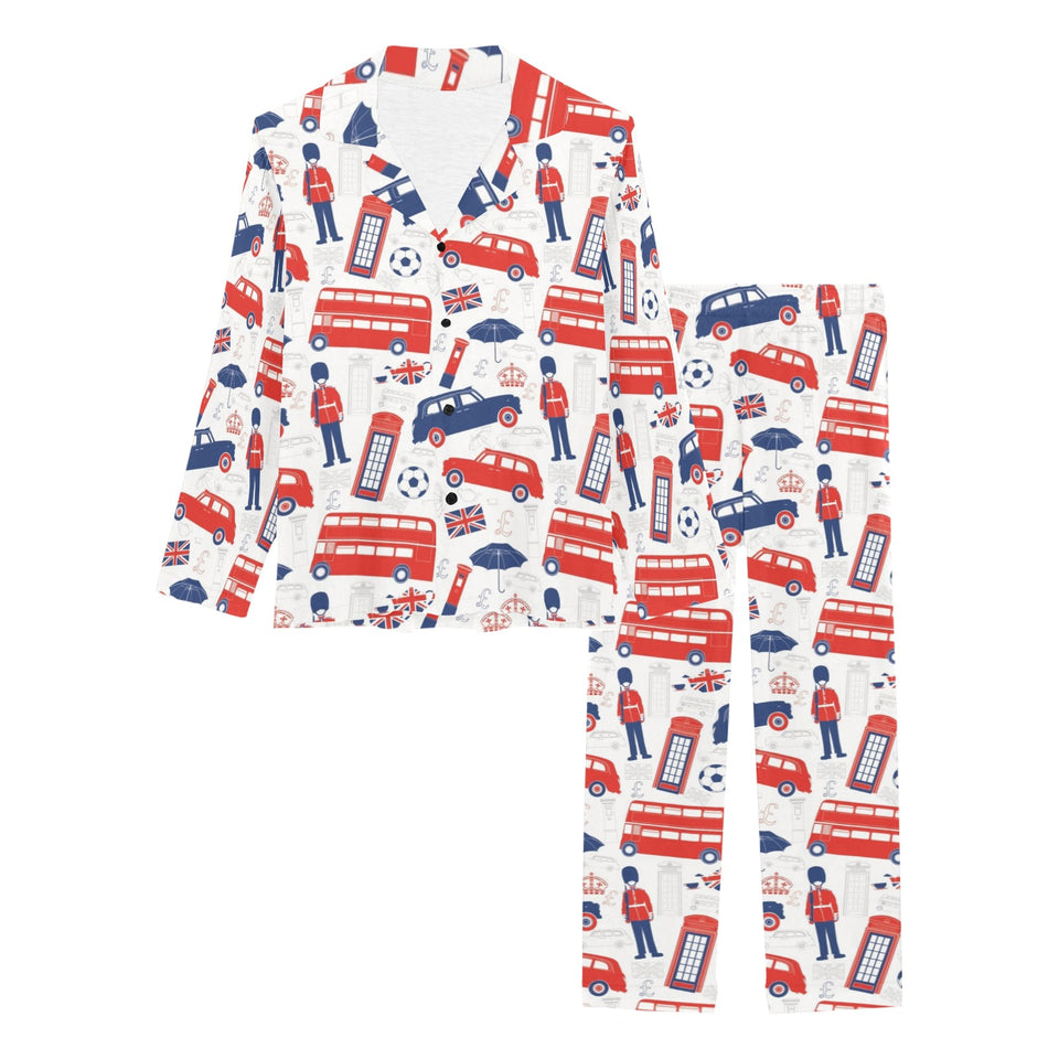 British Pattern Print Design 03 Women's Long Pajama Set
