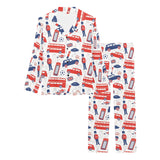 British Pattern Print Design 03 Women's Long Pajama Set
