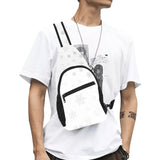 Snowflake pattern white background All Over Print Chest Bag