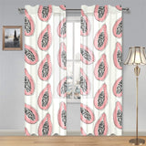 papaya pattern Gauze Curtain
