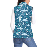 Cute shark pattern Women's Padded Vest