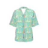 Giraffe Pattern Print Design 01 Women's All Over Print Hawaiian Shirt