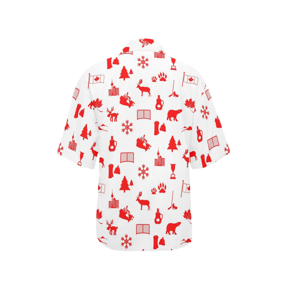 Canada Pattern Print Design 04 Women's All Over Print Hawaiian Shirt