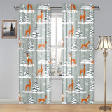 Beautiful deers Winter Christmas Gauze Curtain