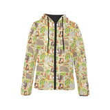 Guinea Pig Pattern Print Design 04 Women's Padded Hooded Jacket