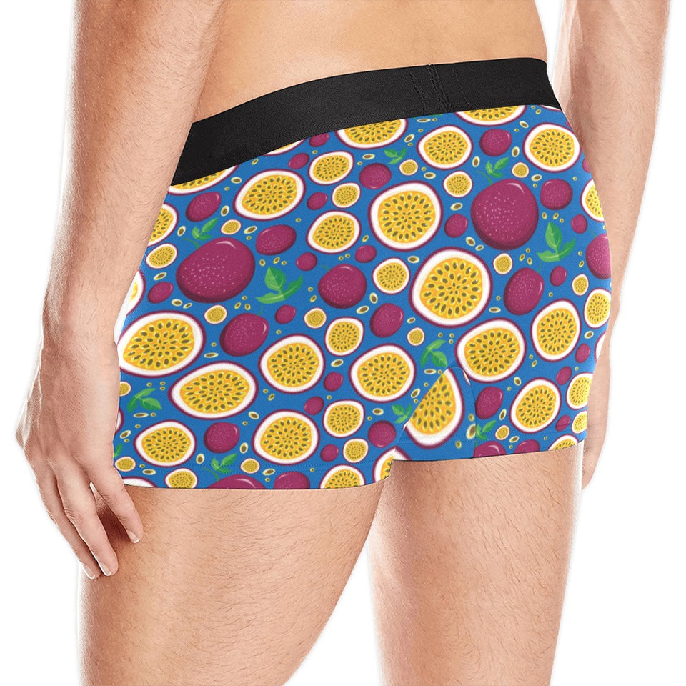Passion fruit blue background Men's All Over Print Boxer Briefs Men's Underwear