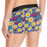 Passion fruit blue background Men's All Over Print Boxer Briefs Men's Underwear