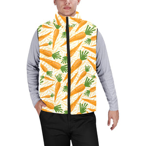 Carrot Pattern Print Design 01 Men's Padded Vest