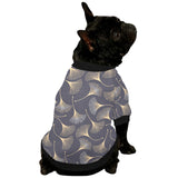 Gold ginkgo leaves All Over Print Pet Dog Round Neck Fuzzy Shirt