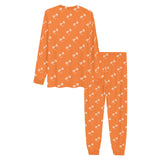 Engine Piston Orange Background Pattern Design 05 Men's All Over Print Pajama