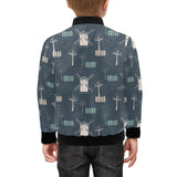 windmill tree pattern Kids' Boys' Girls' Bomber Jacket