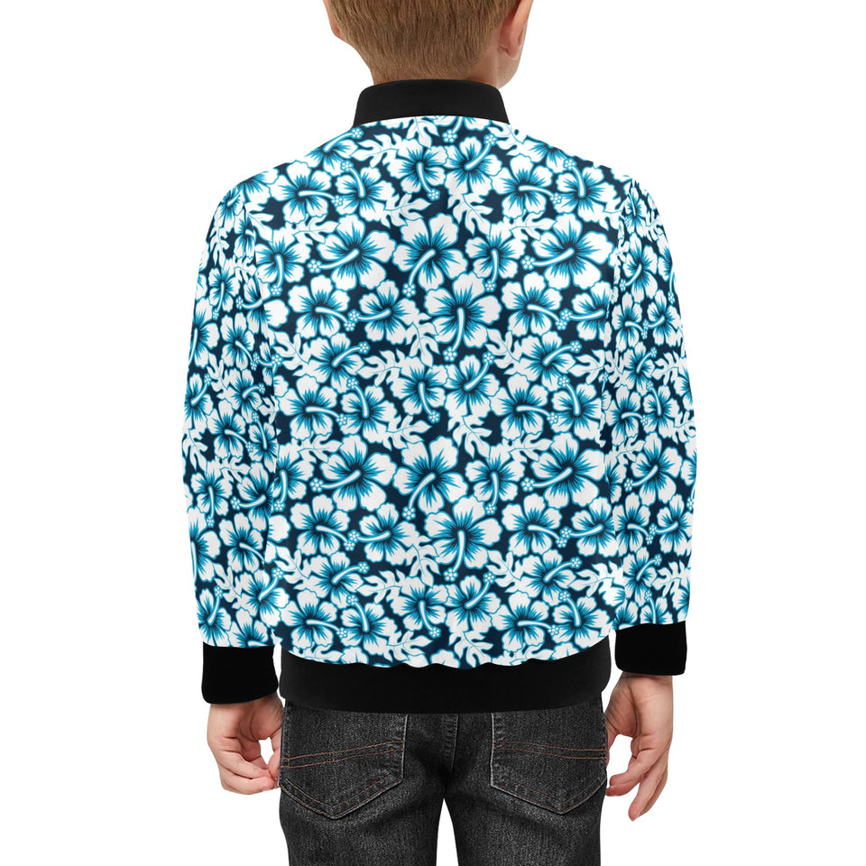Hibiscus Pattern Print Design 04 Kids' Boys' Girls' Bomber Jacket