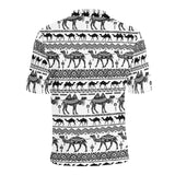 Camel polynesian tribal pattern Men's All Over Print Polo Shirt