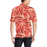 Beautiful Chili peppers pattern Men's All Over Print Polo Shirt