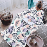 Butterfly pattern Blanket Robe with Sleeves