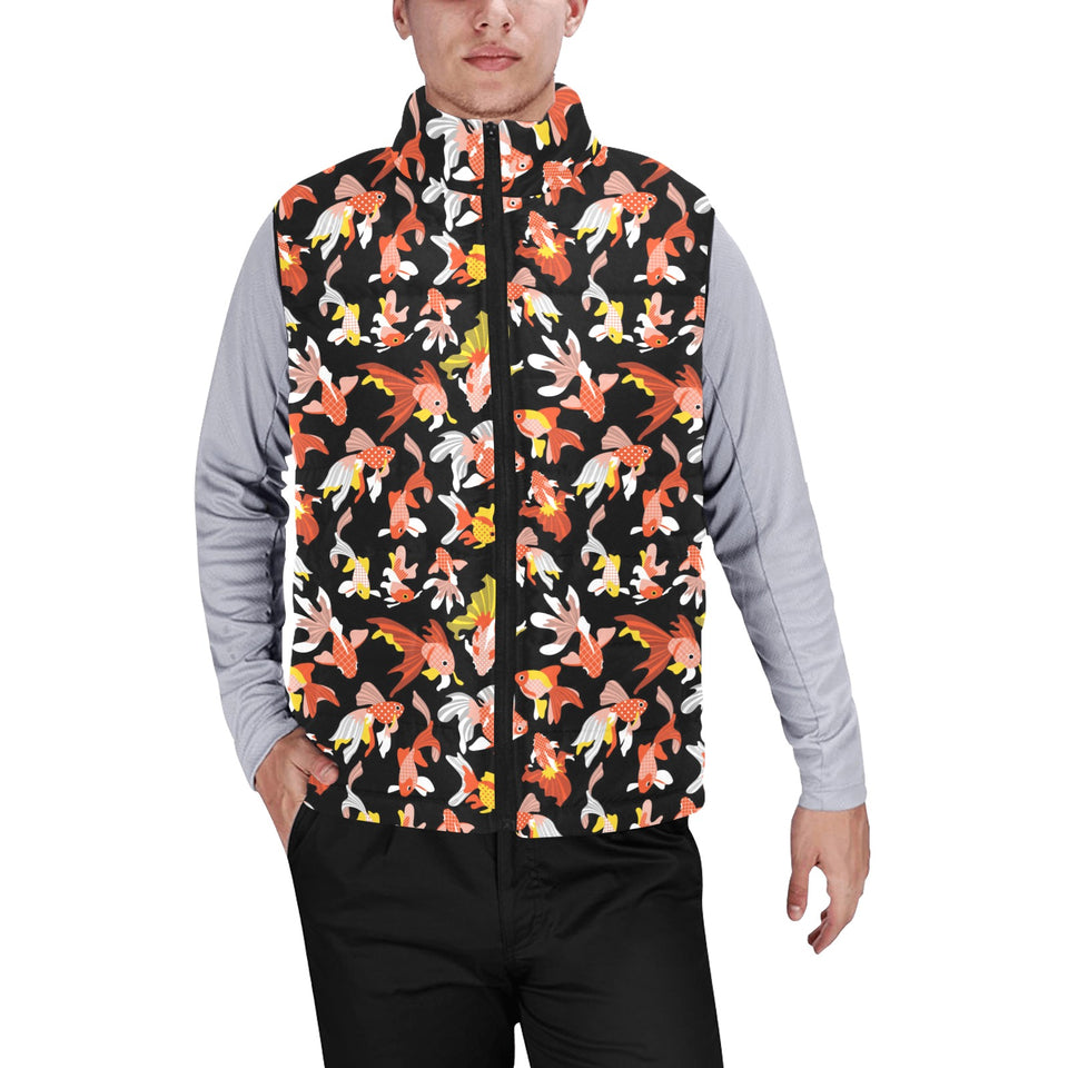 Goldfish Pattern Print Design 03 Men's Padded Vest