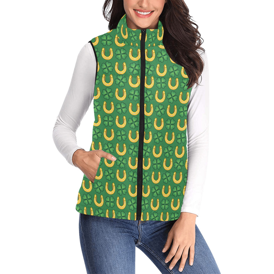 Horseshoes Pattern Print Design 05 Women's Padded Vest