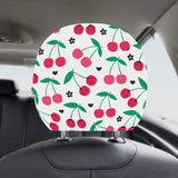 cherry pattern white background Car Headrest Cover