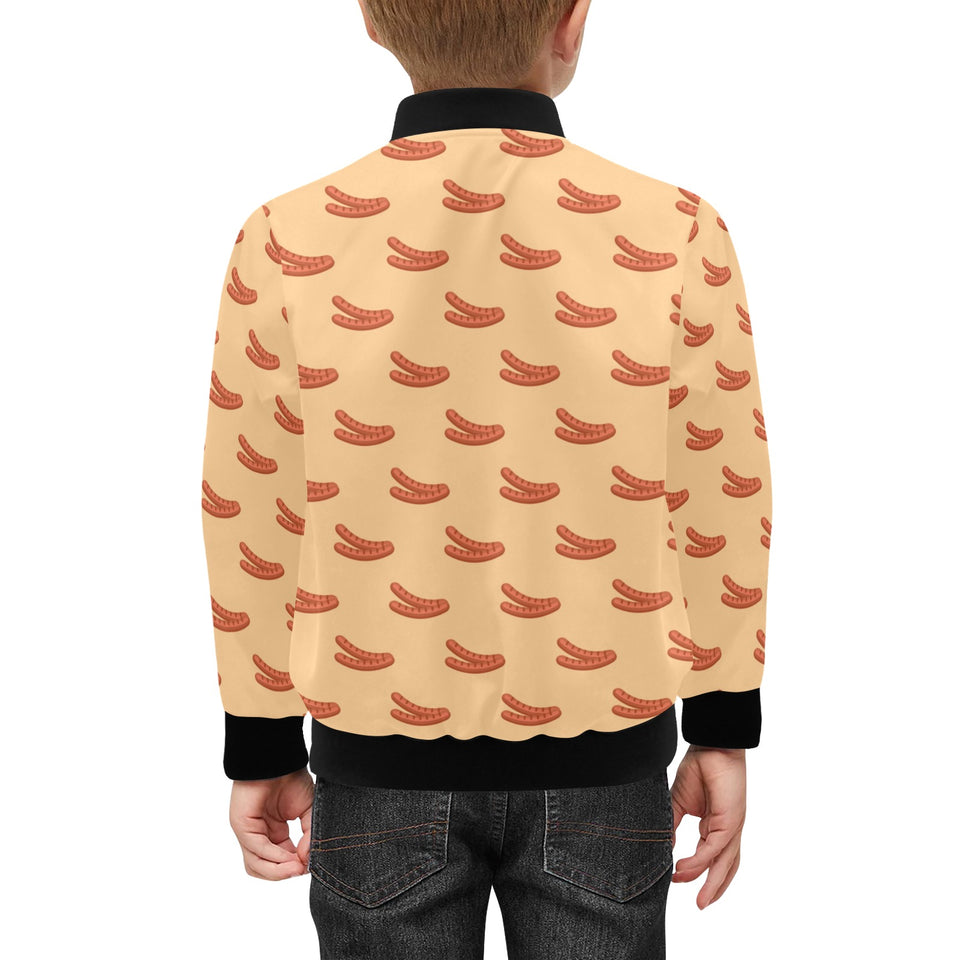 Sausage Pattern Print Design 03 Kids' Boys' Girls' Bomber Jacket
