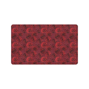 Rose Pattern Print Design 03 Doormat