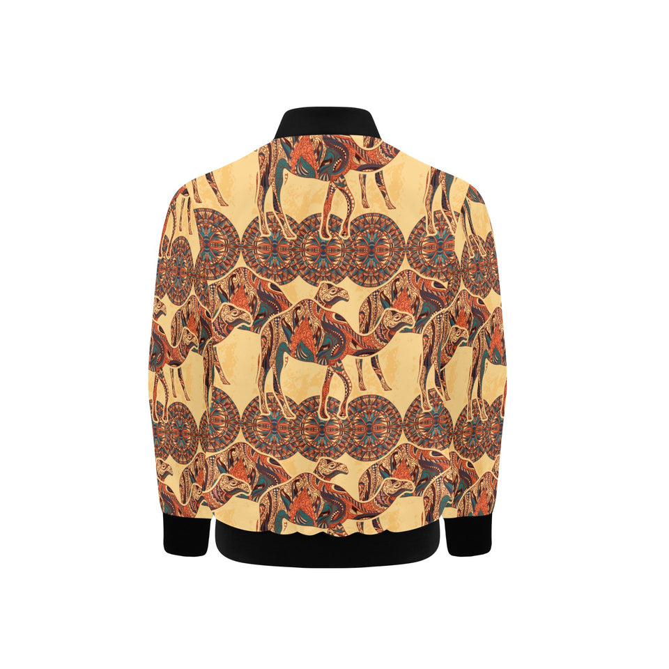 Camel polynesian tribal design pattern Kids' Boys' Girls' Bomber Jacket