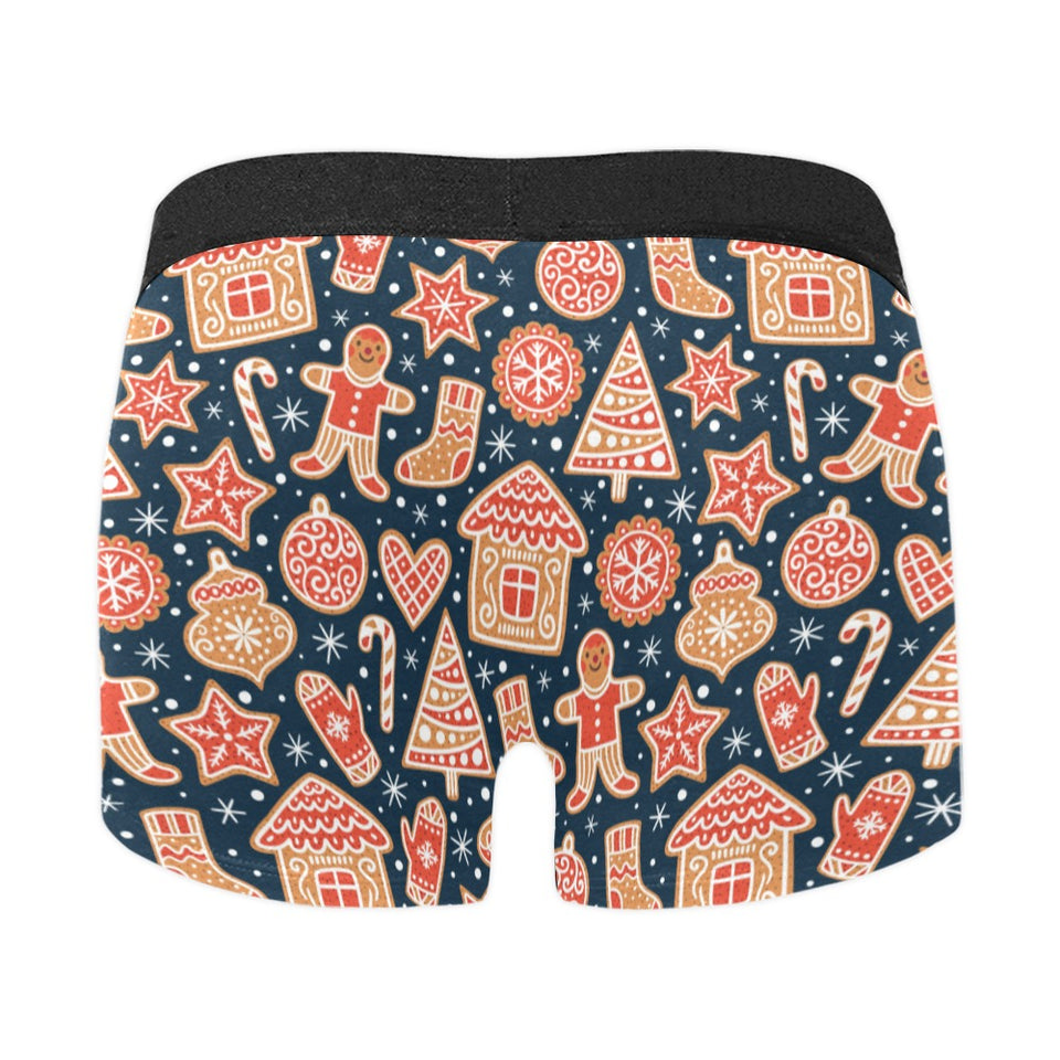 Christmas gingerbread cookie pattern Men's All Over Print Boxer Briefs Men's Underwear