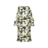 Canabis Marijuana Weed Pattern Print Design 05 Blanket Robe with Sleeves