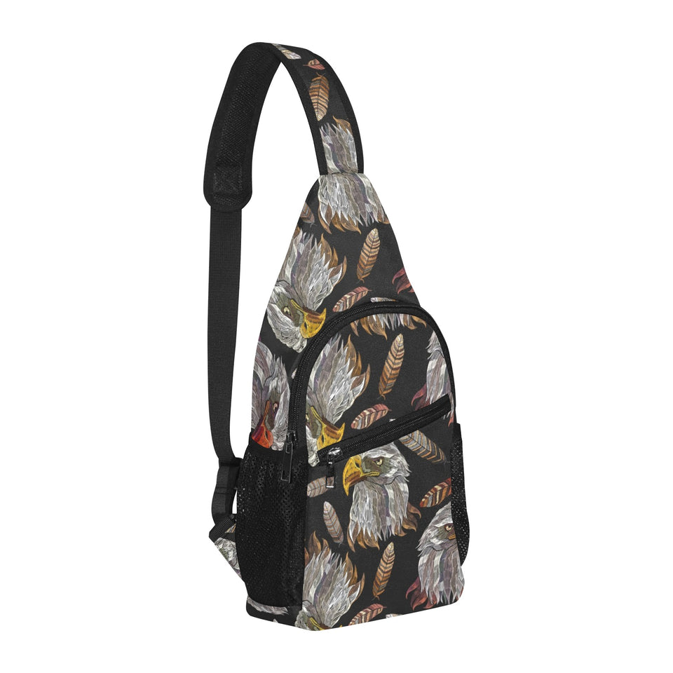 Eagle Pattern Print Design 05 All Over Print Chest Bag