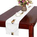 Cute beagle dog sleeping pattern Table Runner