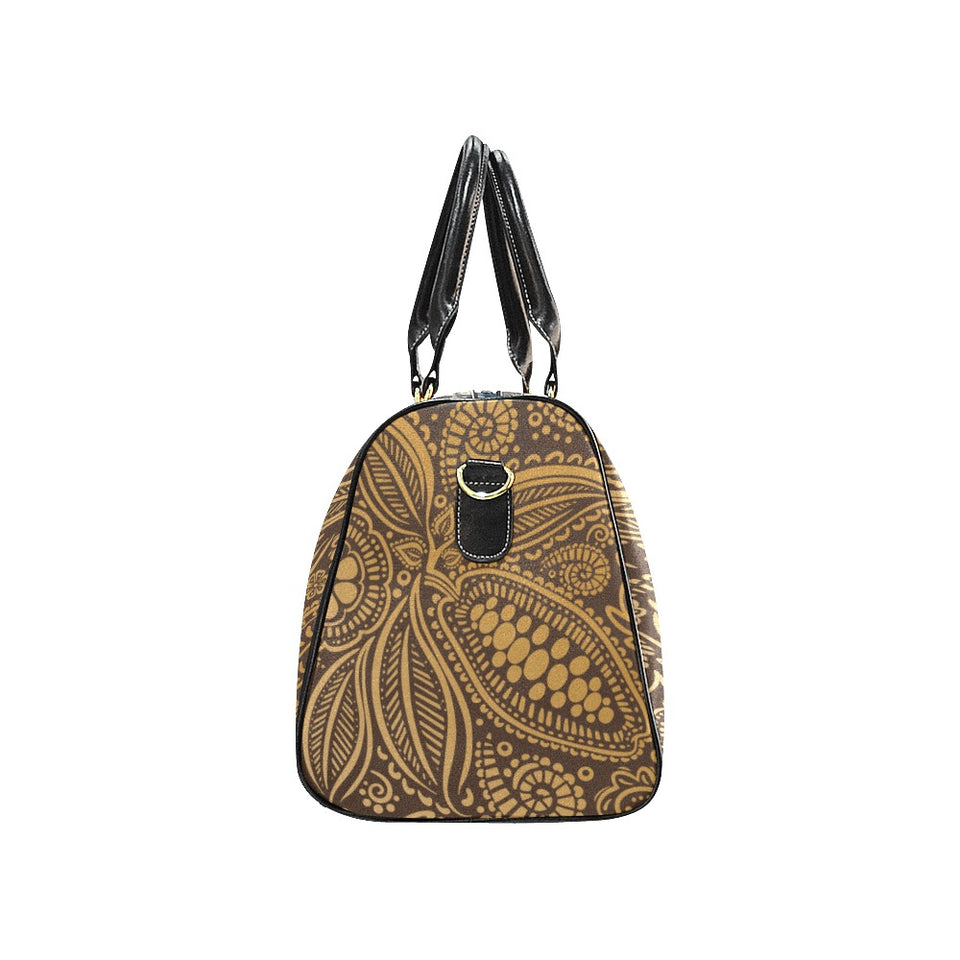 cacao beans tribal polynesian pattern background Travel Bag