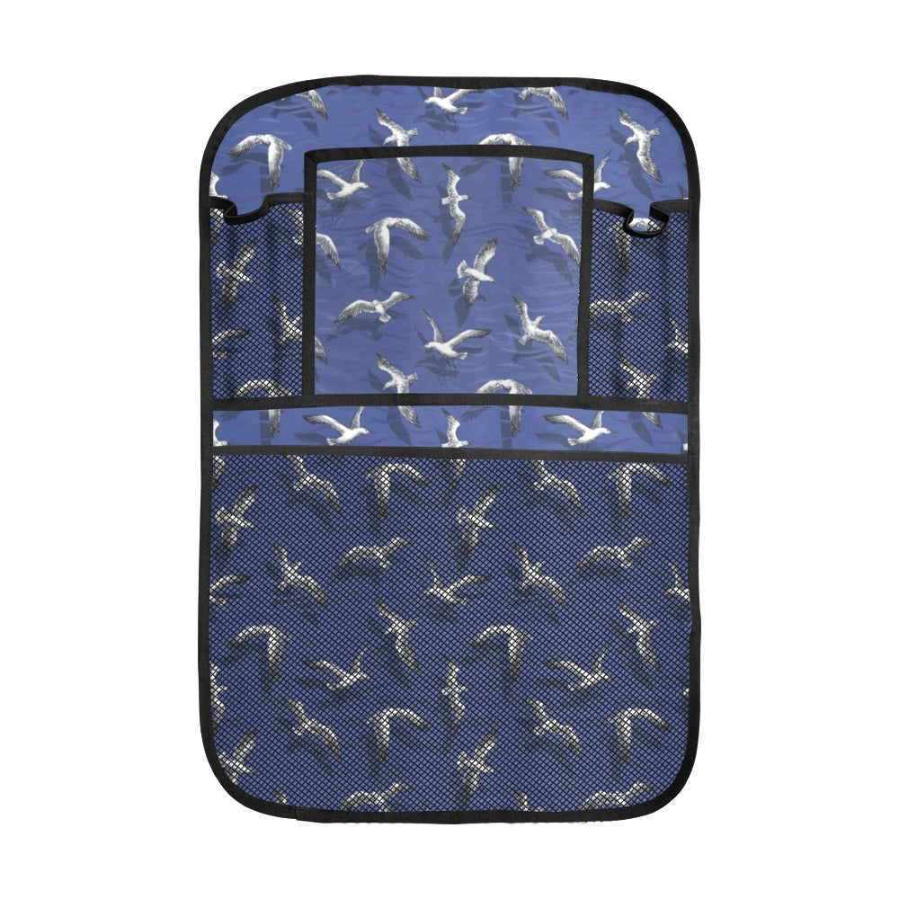 Seagull Pattern Print Design 03 Car Seat Back Organizer
