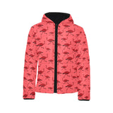 Ostrich Pattern Print Design 03 Kids' Boys' Girls' Padded Hooded Jacket