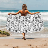Greyhound Pattern Print Design 01 Beach Towel