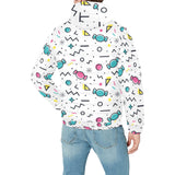 Candy design pattern Men's Padded Hooded Jacket