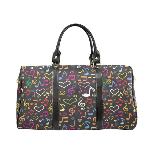 Music Notes Pattern Print Design 02 Travel Bag