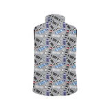 Skate Board Pattern Print Design 03 Men's Padded Vest