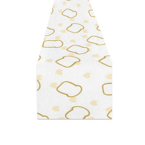 Bread Toast Pattern Print Design 01 Table Runner